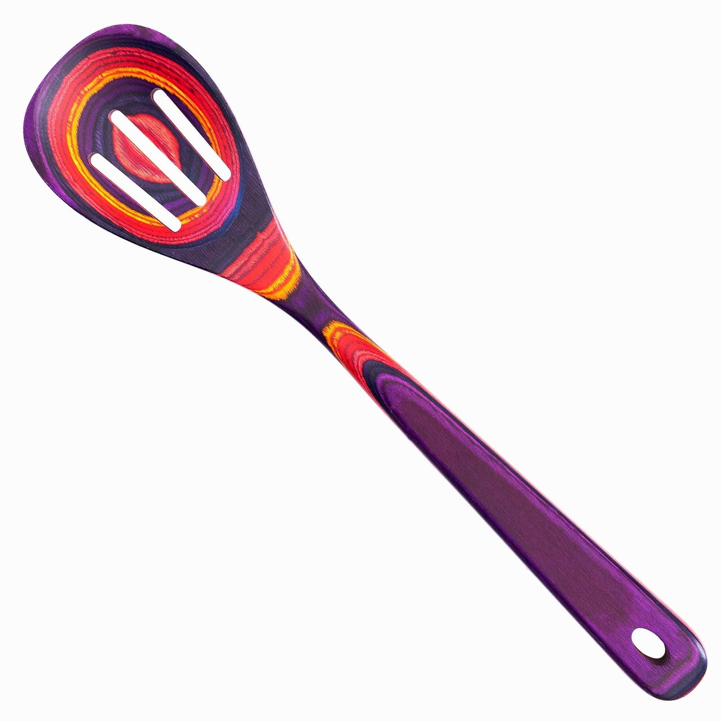 Baltique Waikiki Collection 12-1/2" Wooden Slotted Cooking Spoon Safe for Nonstick
