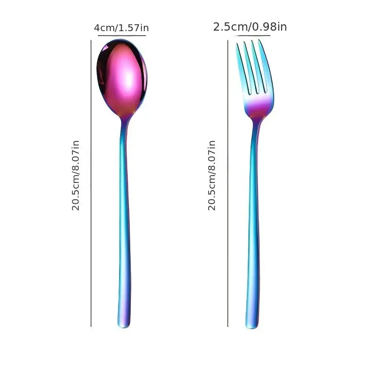 4-Piece Long Handle Stainless Steel Utensil Set