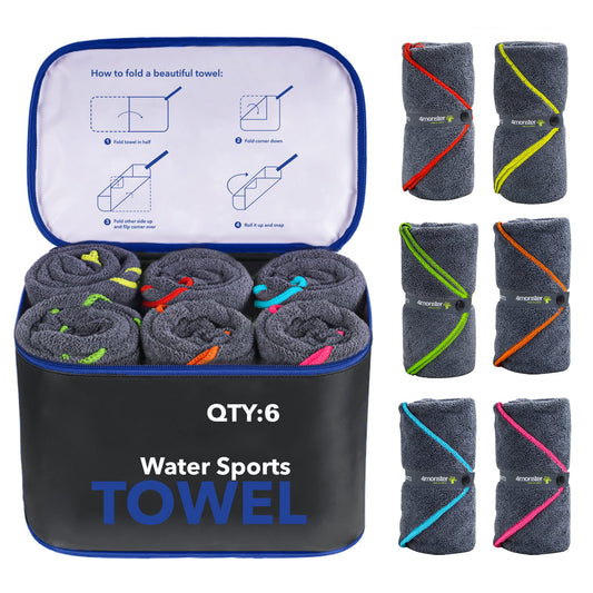 WATER SPORTS Serviette de Plage 100% Microfibre – Sechage Rapide Legére ULTRA Absorbante (160 x 80 cm) Idéal pour Voyage Fitnesse Piscine Camping Gym Sports Nautiques – Design Multicolore
