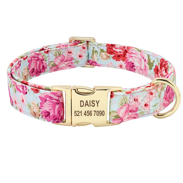 Personalisiertes bedrucktes Hundehalsband- und Leinen-Set