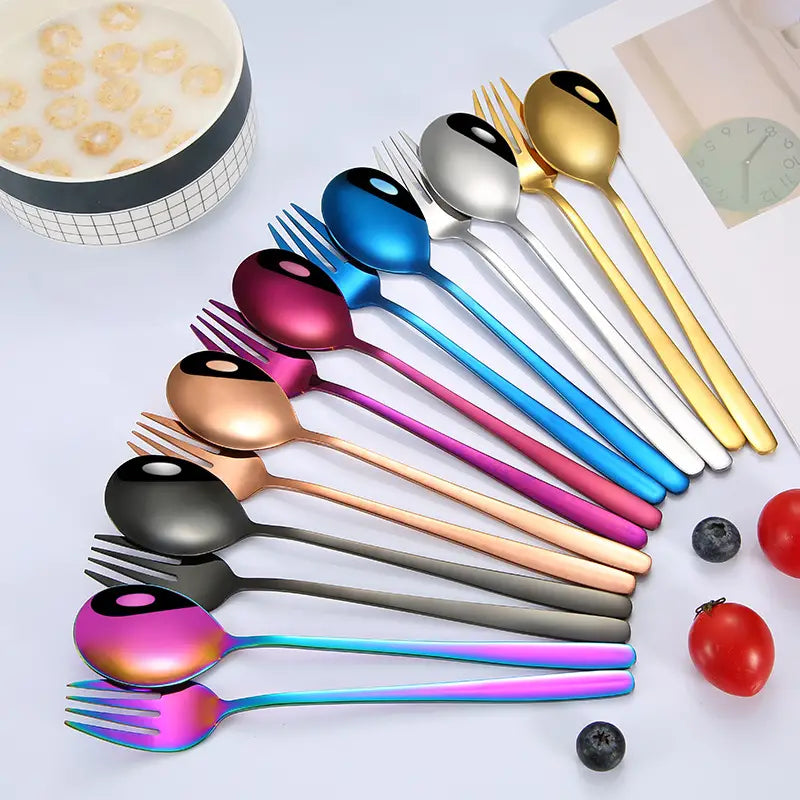 4-Piece Long Handle Stainless Steel Utensil Set