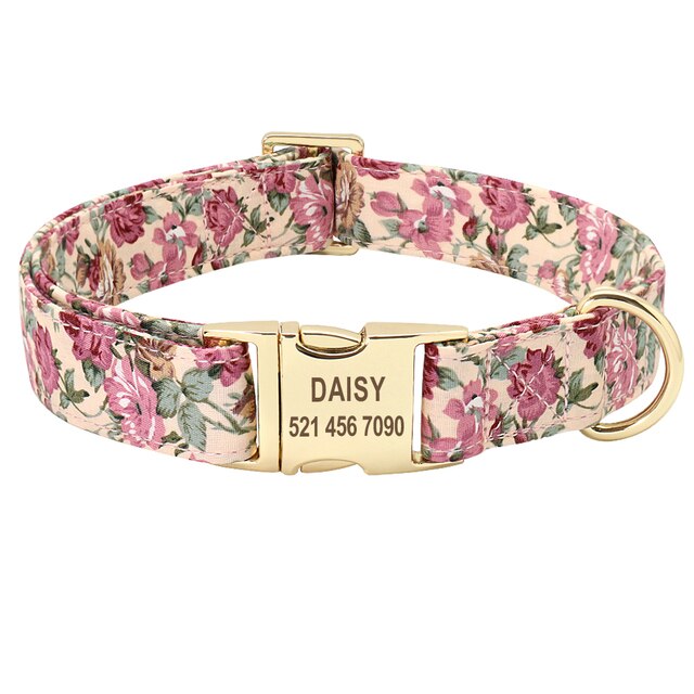 Personalisiertes bedrucktes Hundehalsband- und Leinen-Set
